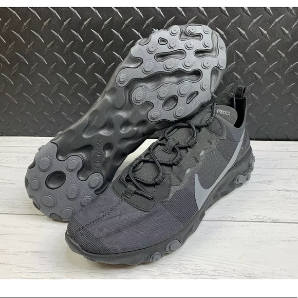 Nike React Element 55 Black Dark Grey anthracite BQ6166-008 men's sizes. - Picture 9 of 9